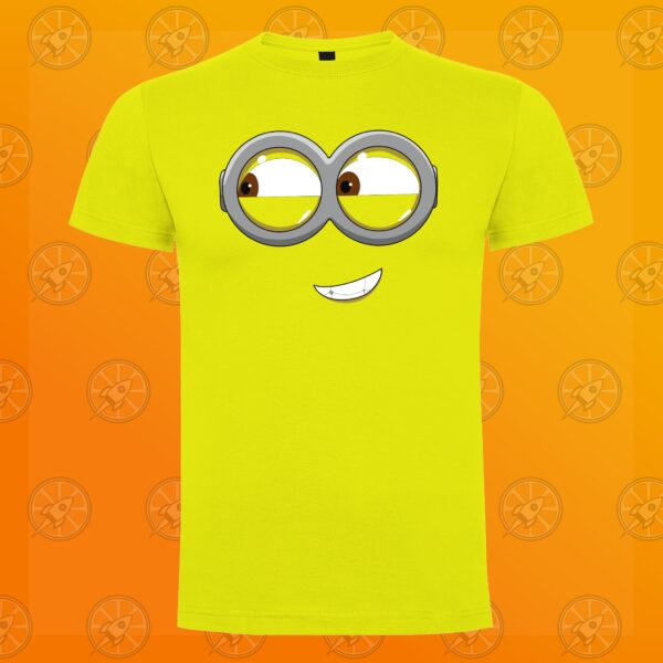 Camiseta de manga corta unisex con diseño impreso Minion face.
