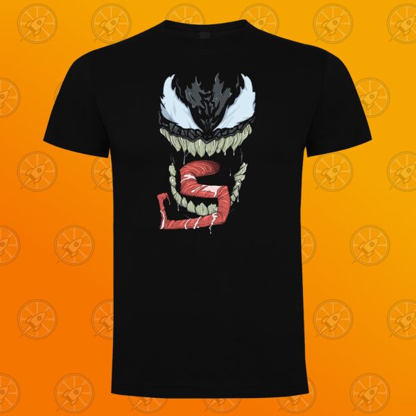 Camiseta de manga corta unisex con diseño impreso Venom face