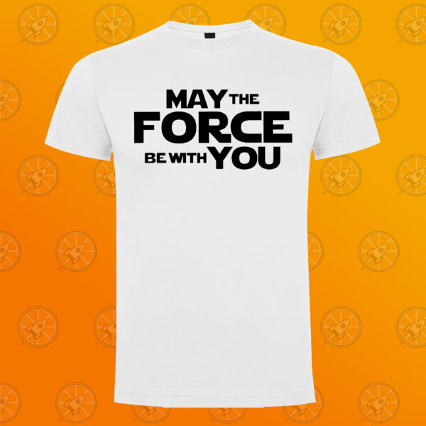 Camiseta de manga corta unisex con May the force be with you - Imagen 3