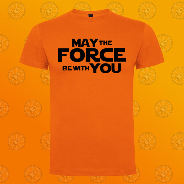 Camiseta de manga corta unisex con May the force be with you - Imagen 5