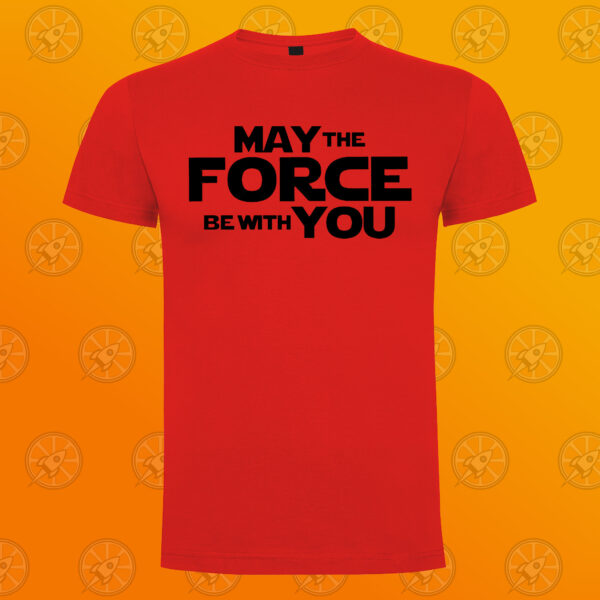 Camiseta de manga corta unisex con May the force be with you - Imagen 7