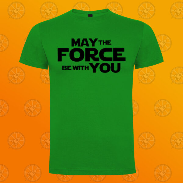 Camiseta de manga corta unisex con May the force be with you - Imagen 4