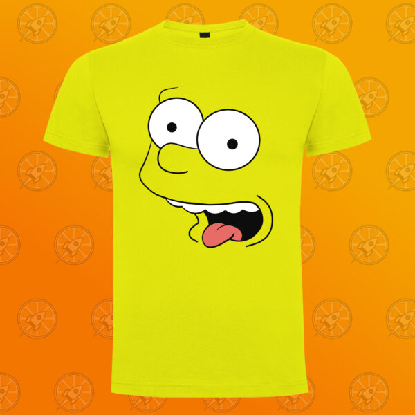 Camiseta de manga corta unisex con diseño fan art de los Simpson. Bart happy.