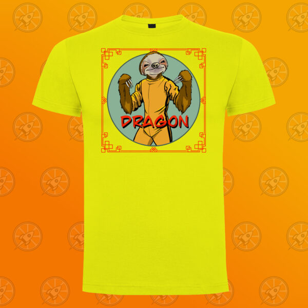 Camiseta de manga corta unisex con diseño del perezoso "Dragón" - Imagen 3