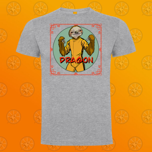 Camiseta de manga corta unisex con diseño del perezoso "Dragón" - Imagen 2