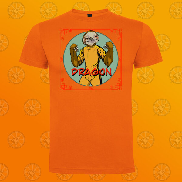 Camiseta de manga corta unisex con diseño del perezoso "Dragón" - Imagen 6