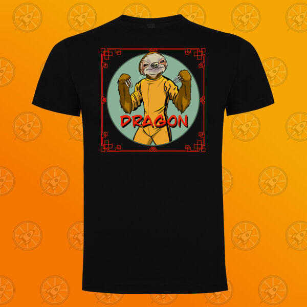 Camiseta de manga corta unisex con diseño del perezoso "Dragón" - Imagen 4