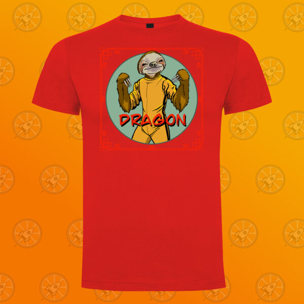 Camiseta de manga corta unisex con diseño del perezoso "Dragón" - Imagen 8