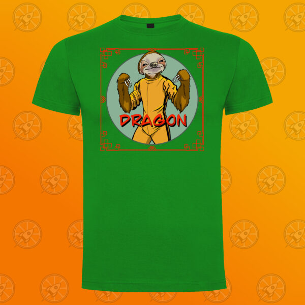 Camiseta de manga corta unisex con diseño del perezoso "Dragón" - Imagen 5