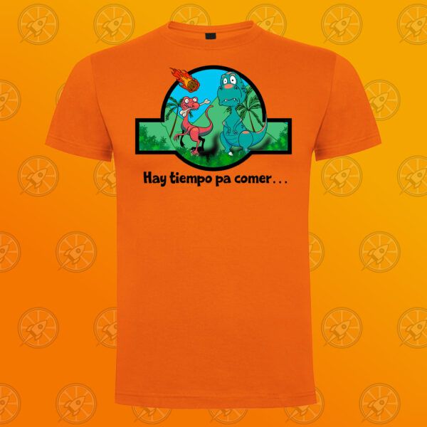 Camiseta de manga corta unisex con diseño "Hay tiempo pa comer..." - Imagen 5