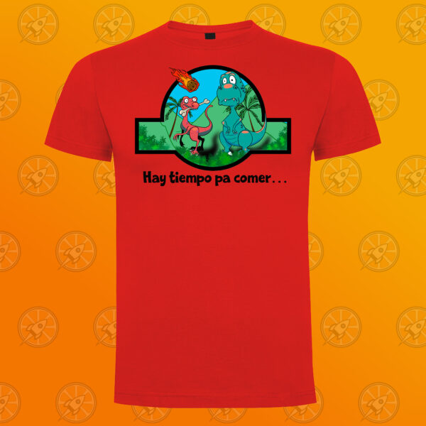 Camiseta de manga corta unisex con diseño "Hay tiempo pa comer..." - Imagen 7