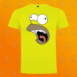 Camiseta de manga corta unisex con diseño fan art de los Simpson. Homer asustado