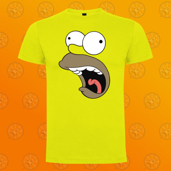 Camiseta de manga corta unisex con diseño fan art de los Simpson. Homer asustado