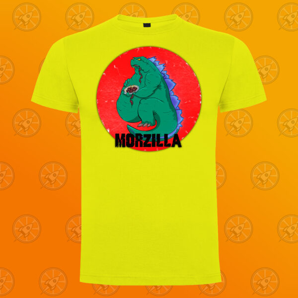 Camiseta de manga corta unisex con diseño del rey de monstruos, "Morzilla" - Imagen 2