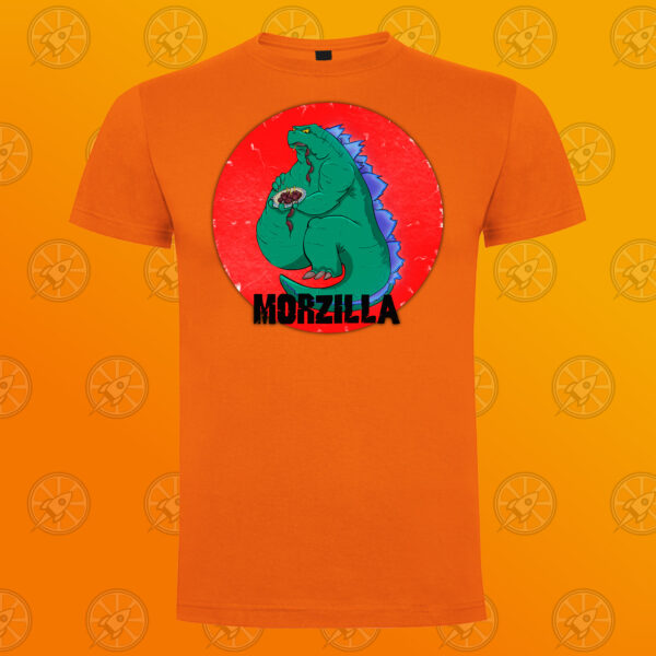 Camiseta de manga corta unisex con diseño del rey de monstruos, "Morzilla" - Imagen 5