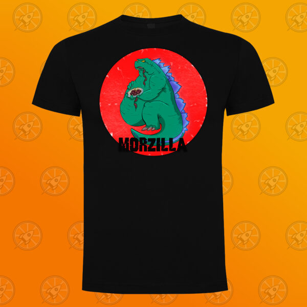 Camiseta de manga corta unisex con diseño del rey de monstruos, "Morzilla"