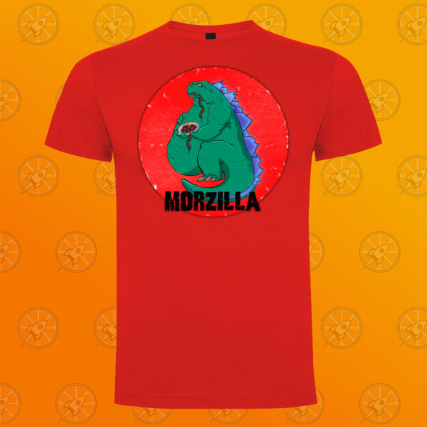 Camiseta de manga corta unisex con diseño del rey de monstruos, "Morzilla" - Imagen 7