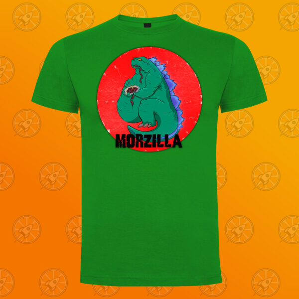 Camiseta de manga corta unisex con diseño del rey de monstruos, "Morzilla" - Imagen 4