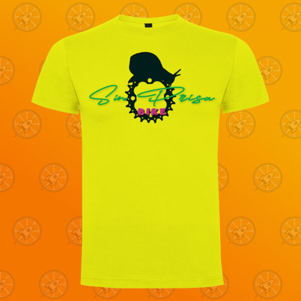 Camiseta de manga corta unisex con diseño impreso Sin prisa bike. - Imagen 3