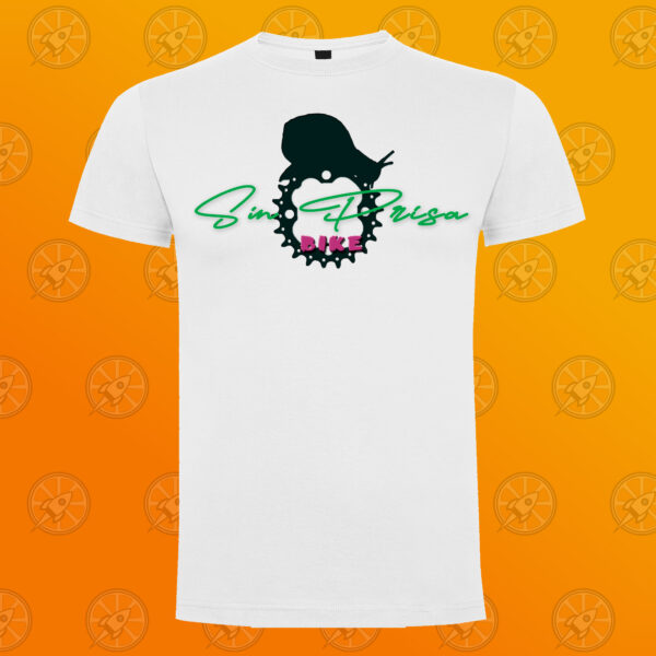 Camiseta de manga corta unisex con diseño impreso Sin prisa bike. - Imagen 2