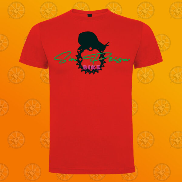 Camiseta de manga corta unisex con diseño impreso Sin prisa bike. - Imagen 6