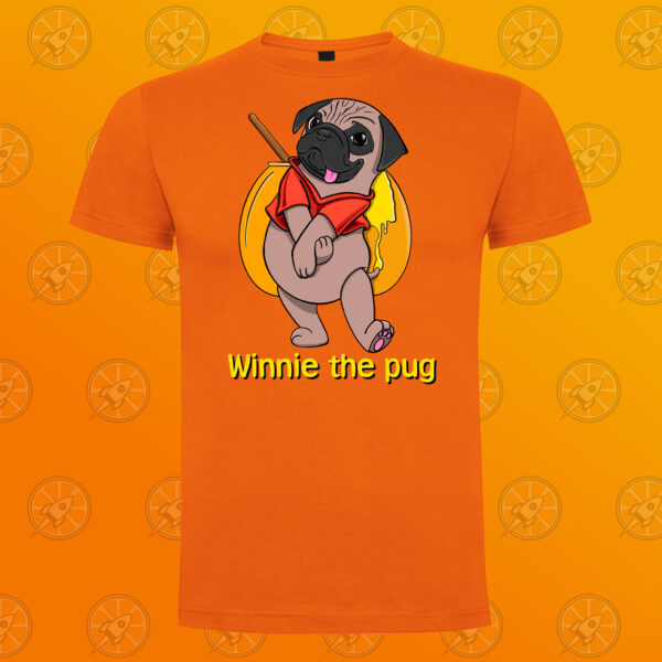 Camiseta de manga corta unisex con diseño Winnie the pug. - Imagen 5