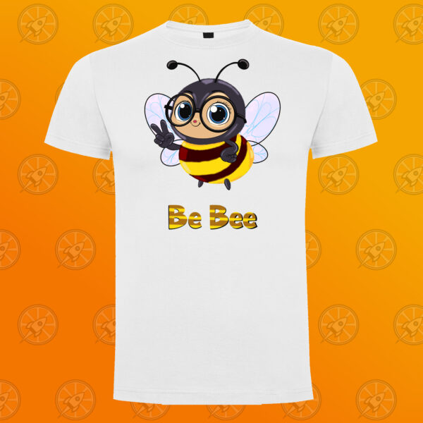 Camiseta de manga corta unisex con diseño impreso Be Bee. - Imagen 2