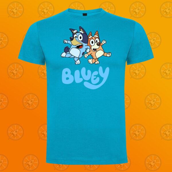 Camiseta de manga corta unisex con diseño impreso Bluey y Bingo dancing. - Imagen 7