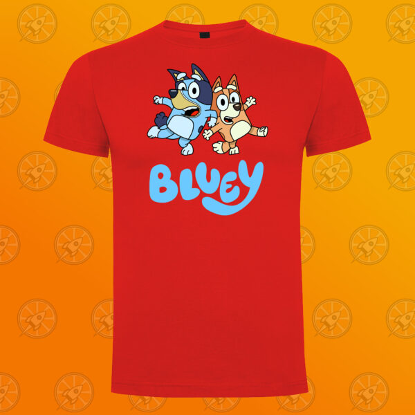 Camiseta de manga corta unisex con diseño impreso Bluey y Bingo dancing. - Imagen 8