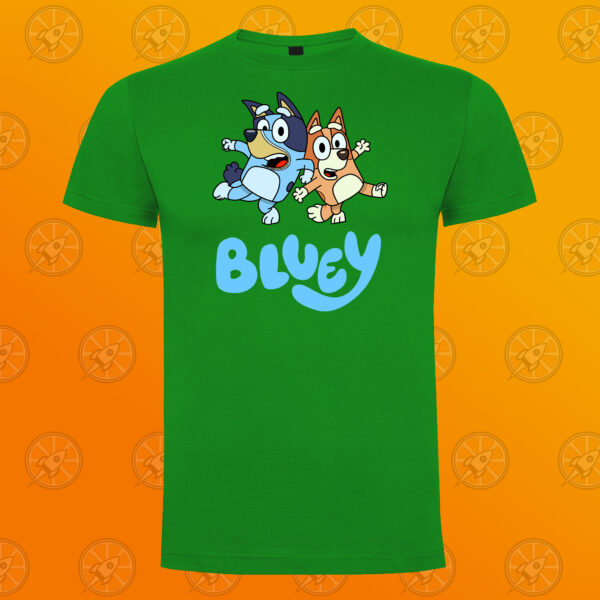 Camiseta de manga corta unisex con diseño impreso Bluey y Bingo dancing. - Imagen 5