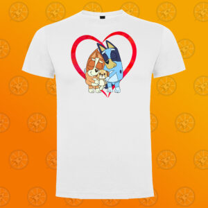 Camiseta de manga corta unisex con diseño impreso Bluey y Bingo love