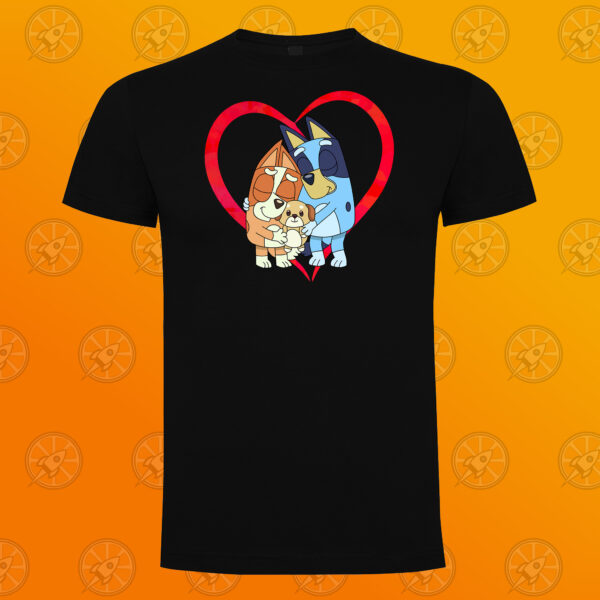 Camiseta de manga corta unisex con diseño impreso Bluey y Bingo love - Imagen 5