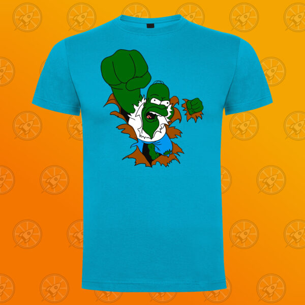 Camiseta de manga corta unisex con diseño fan art de los Simpson. Homer aplasta... - Imagen 3