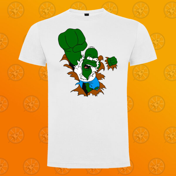 Camiseta de manga corta unisex con diseño fan art de los Simpson. Homer aplasta... - Imagen 6