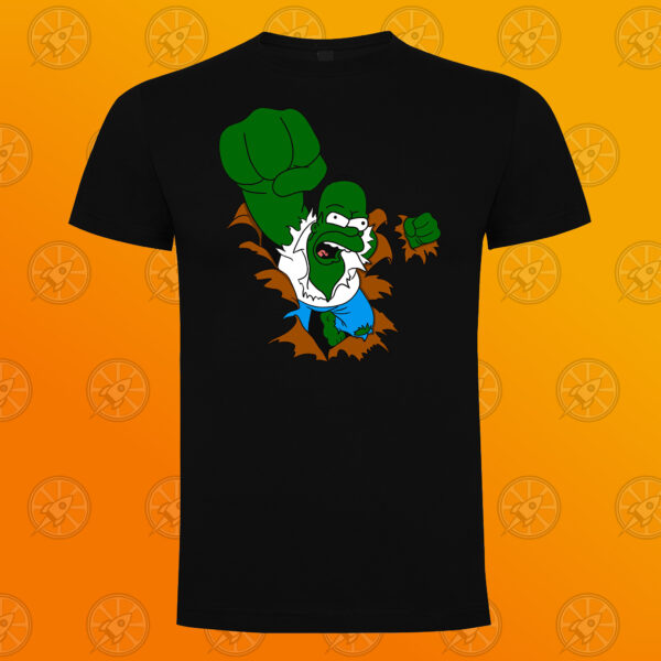 Camiseta de manga corta unisex con diseño fan art de los Simpson. Homer aplasta... - Imagen 5