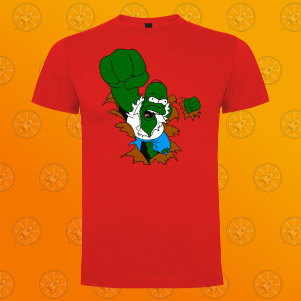 Camiseta de manga corta unisex con diseño fan art de los Simpson. Homer aplasta... - Imagen 2
