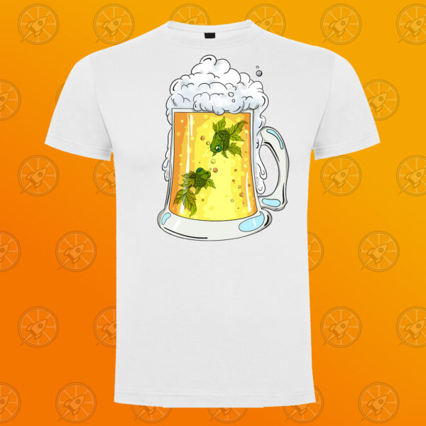 Camiseta de manga corta unisex con diseño hop fishes. - Imagen 2