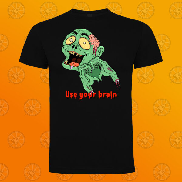Camiseta de manga corta unisex con diseño use your brain. - Imagen 5