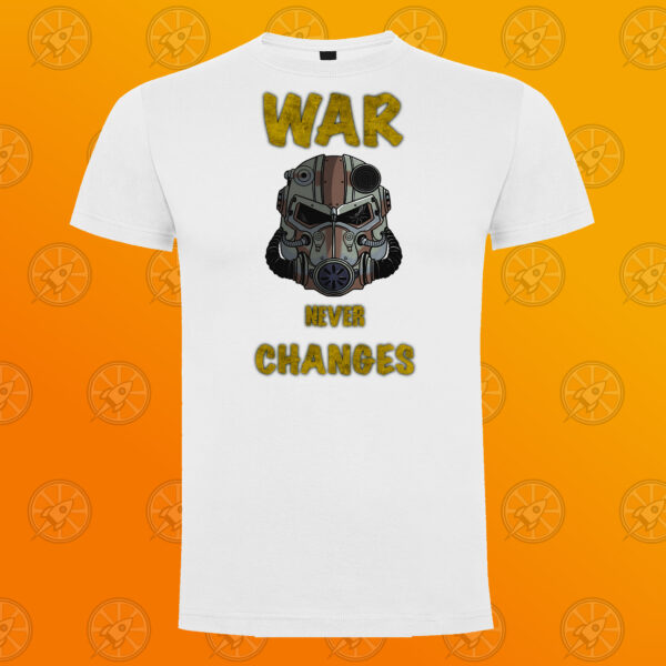 Camiseta de manga corta unisex con diseño war never changes. - Imagen 7