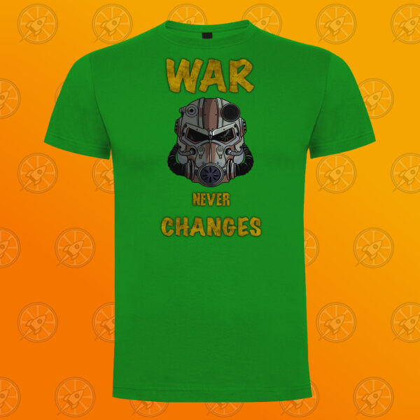 Camiseta de manga corta unisex con diseño war never changes. - Imagen 5