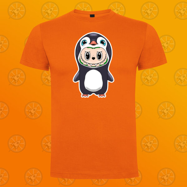 Camiseta de manga corta unisex con diseño impreso Labubu Pingüino - Imagen 4