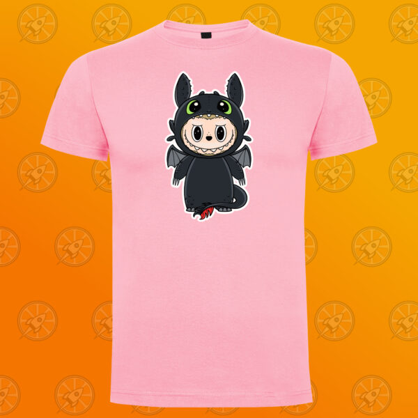 Camiseta de manga corta unisex con diseño impreso Labubu Desdentao