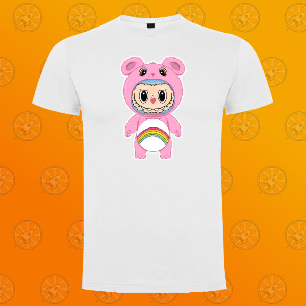 Camiseta de manga corta unisex con diseño impreso Labubu Oso Amoroso - Imagen 4