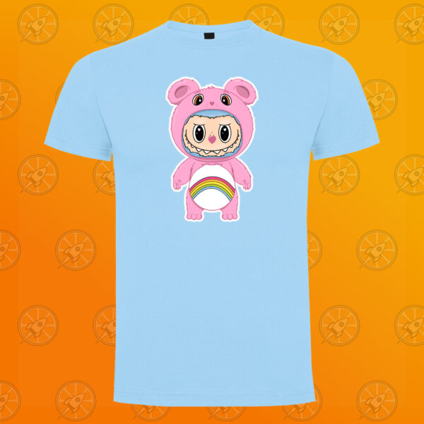 Camiseta de manga corta unisex con diseño impreso Labubu Oso Amoroso