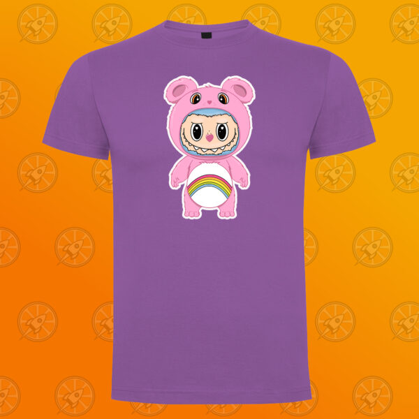 Camiseta de manga corta unisex con diseño impreso Labubu Oso Amoroso - Imagen 2