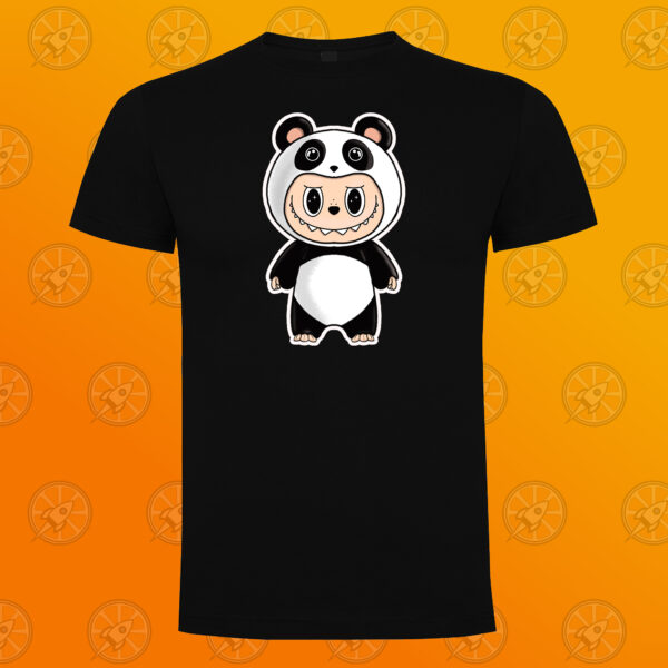 Camiseta de manga corta unisex con diseño impreso Labubu Panda - Imagen 3