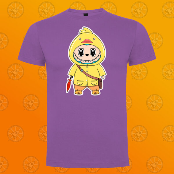 Camiseta de manga corta unisex con diseño impreso Labubu Duck - Imagen 3