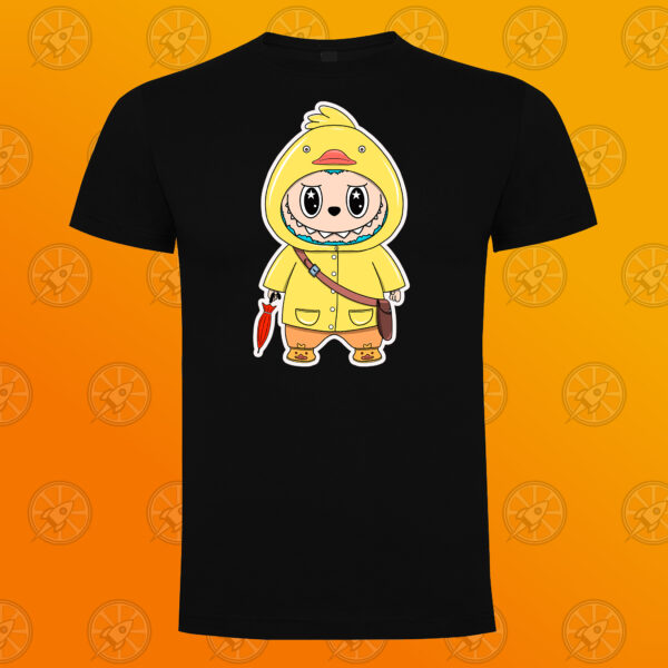 Camiseta de manga corta unisex con diseño impreso Labubu Duck - Imagen 4